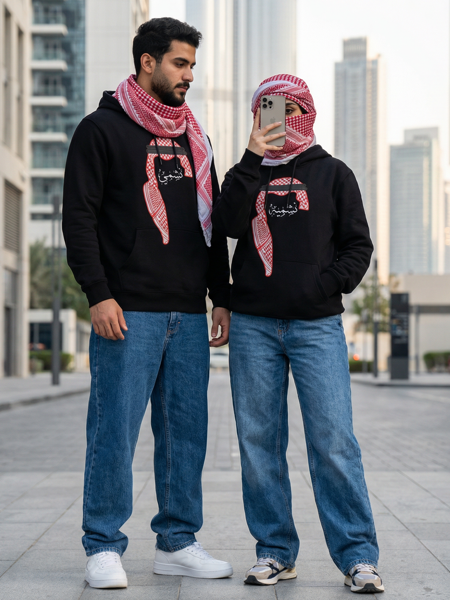 Nashmiyah & Nashmi Couple Hoodies