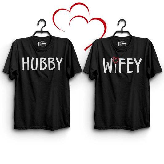 Hubby & Wifey Couple T-Shirts