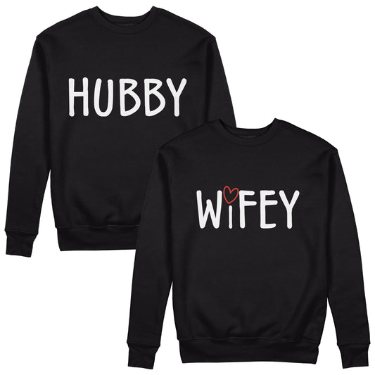 Hubby And Wifey Couple Sweatshirts