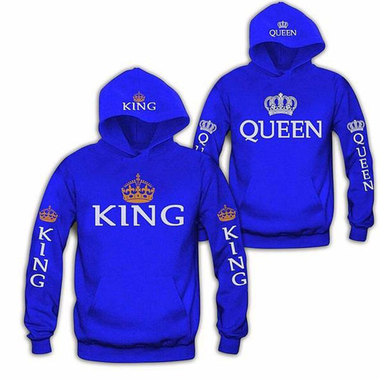 Queen & King Sleeves/Hoodie Printed - Blue Edition - Sixth Degree Clothing