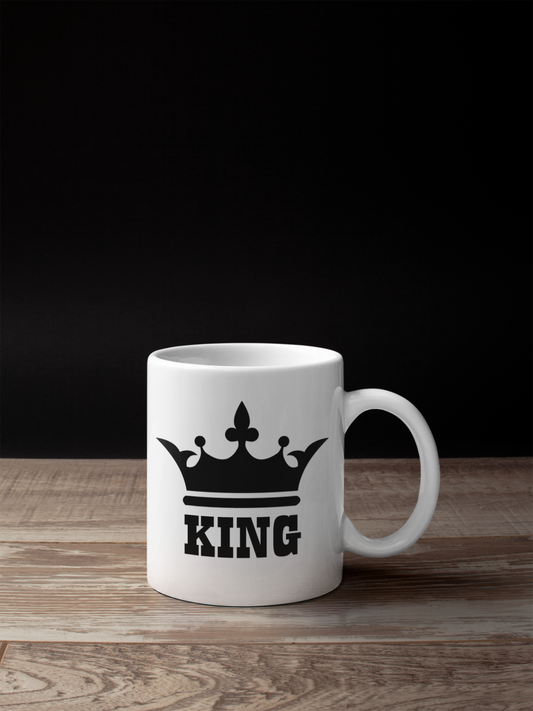 King Crown Bold White Mug