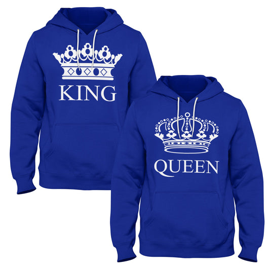 Exclusive Queen & King Couple Hoodies - Blue Edition - Sixth Degree Clothing