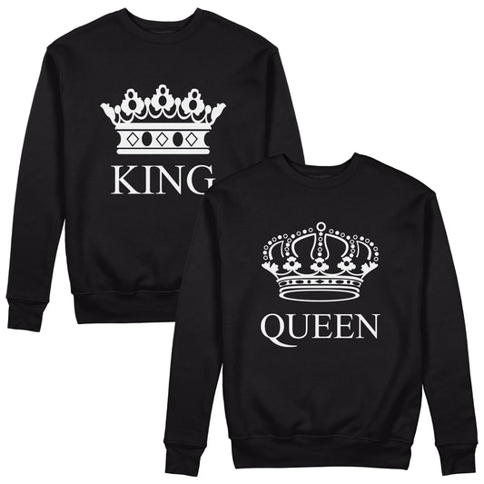 King And Queen Front Couple Sweatshirts