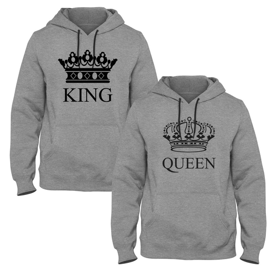 Exclusive Queen & King Couple Hoodies - Grey Edition - Sixth Degree Clothing