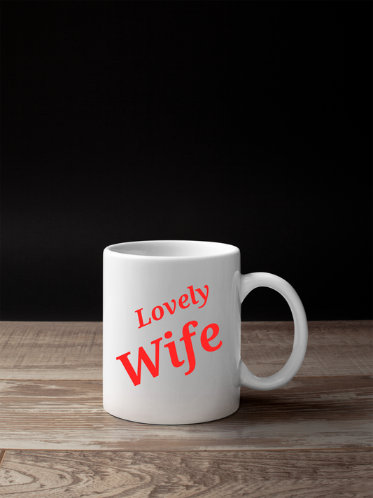 Lovely Wife - Red White Mug