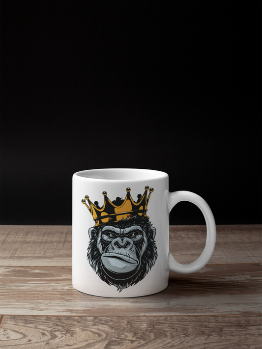 Gorilla King White Mug