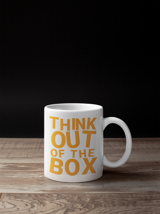 Think Out Side Box White Mug