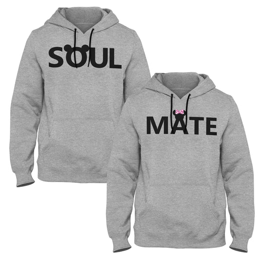 Soul & Mate Couple Hoodies - Grey Edition