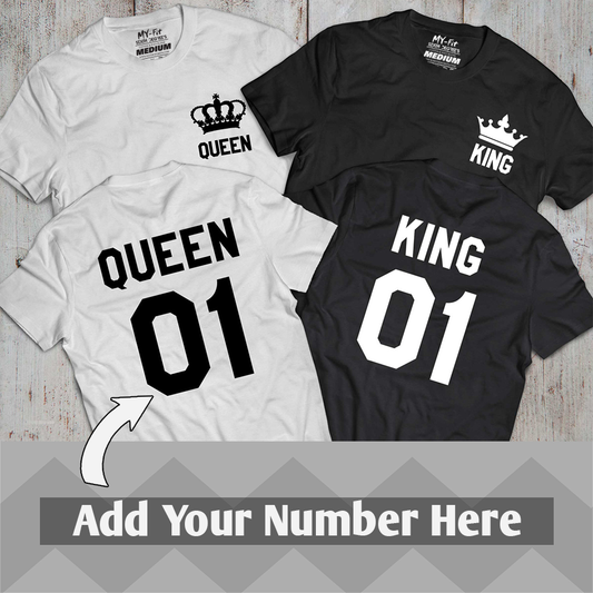 Queen 01 & King 01 Couple T-Shirts - Sixth Degree Clothing