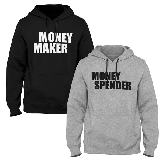 Money Maker / Spender Couple Hoodies