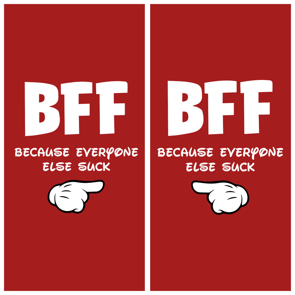 BFF Couple Hoodies - Red Edition - Sixth Degree Clothing