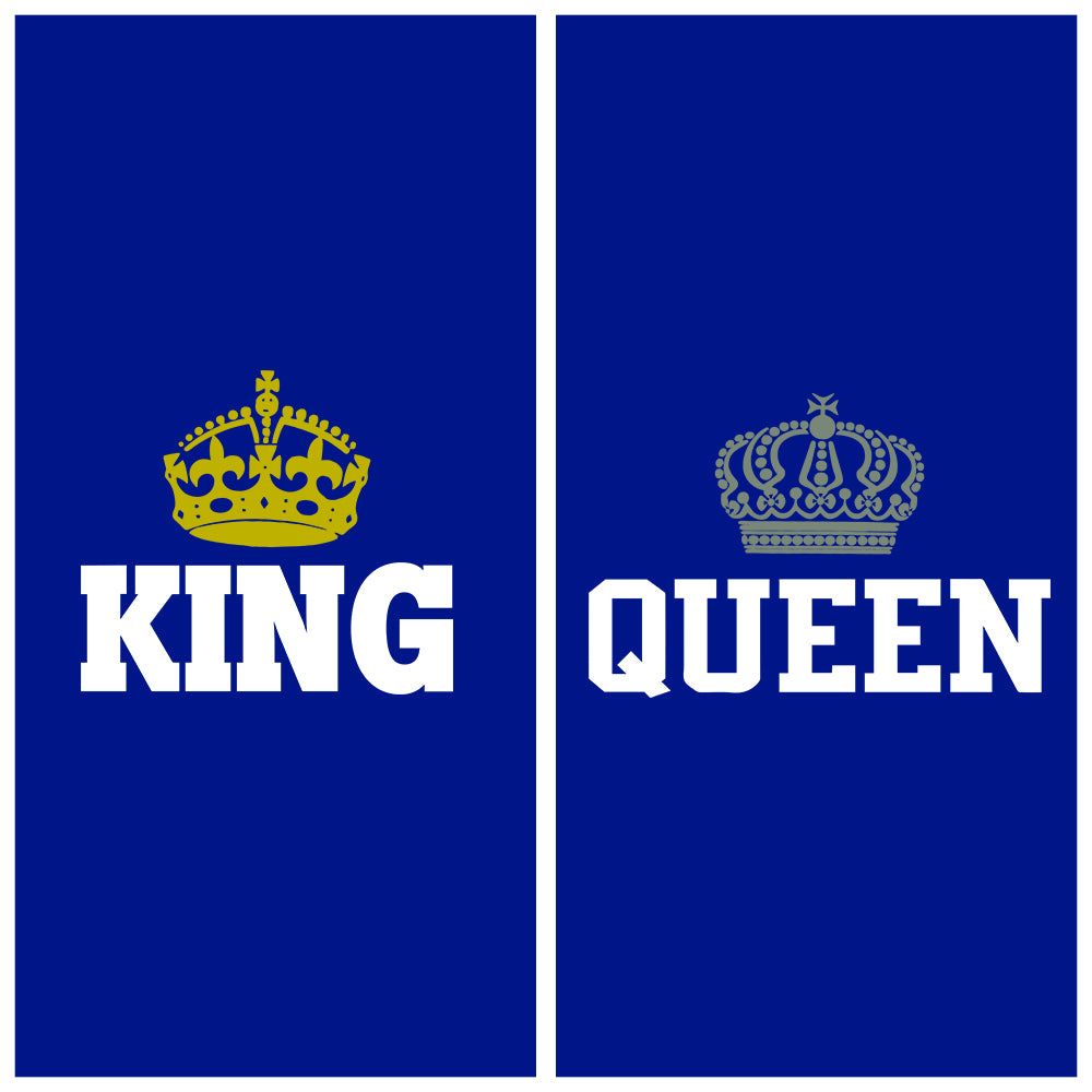 Queen & King Sleeves/Hoodie Printed - Blue Edition - Sixth Degree Clothing