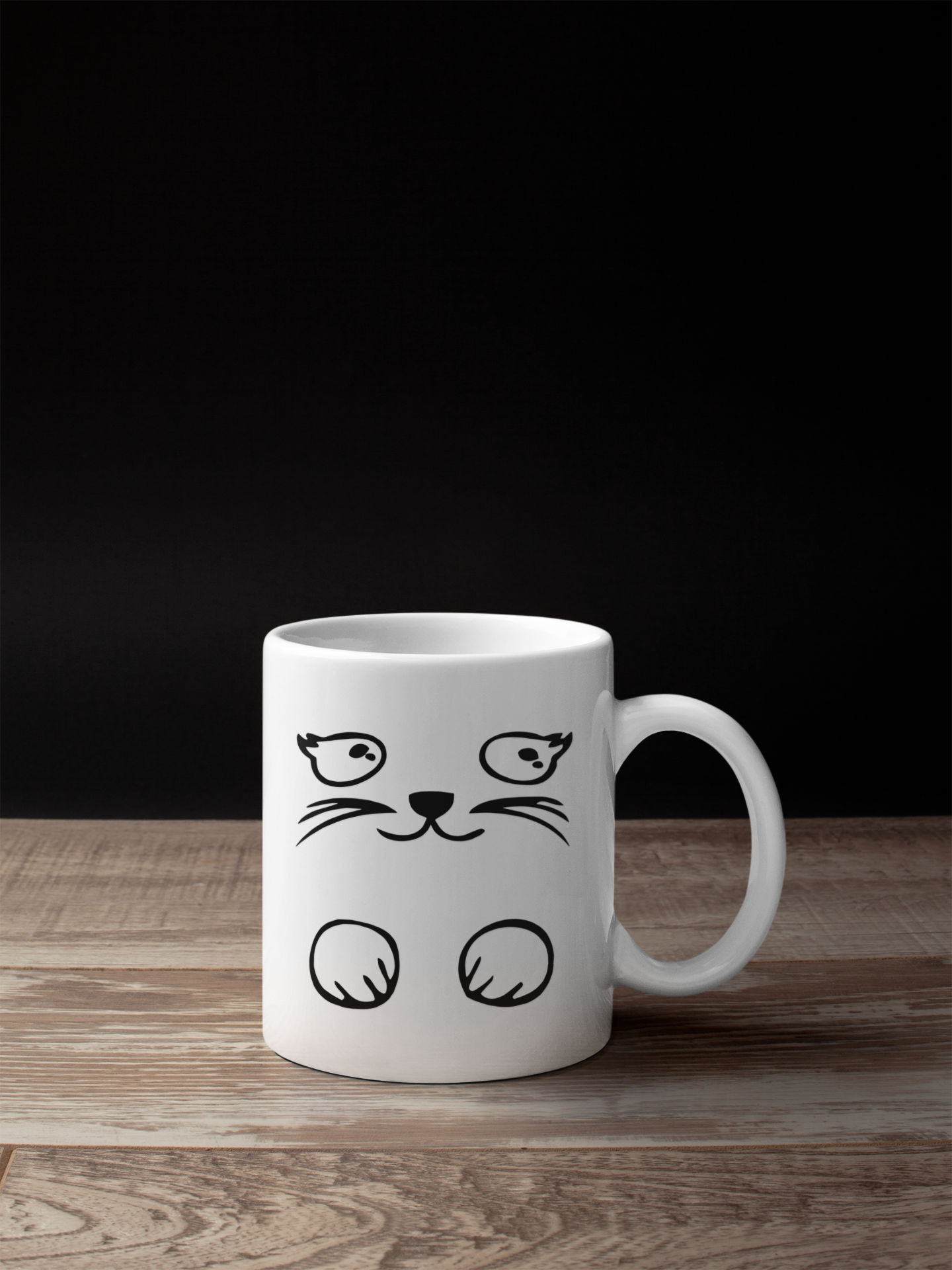 Cat White Mug - Sixth Degree Clothing