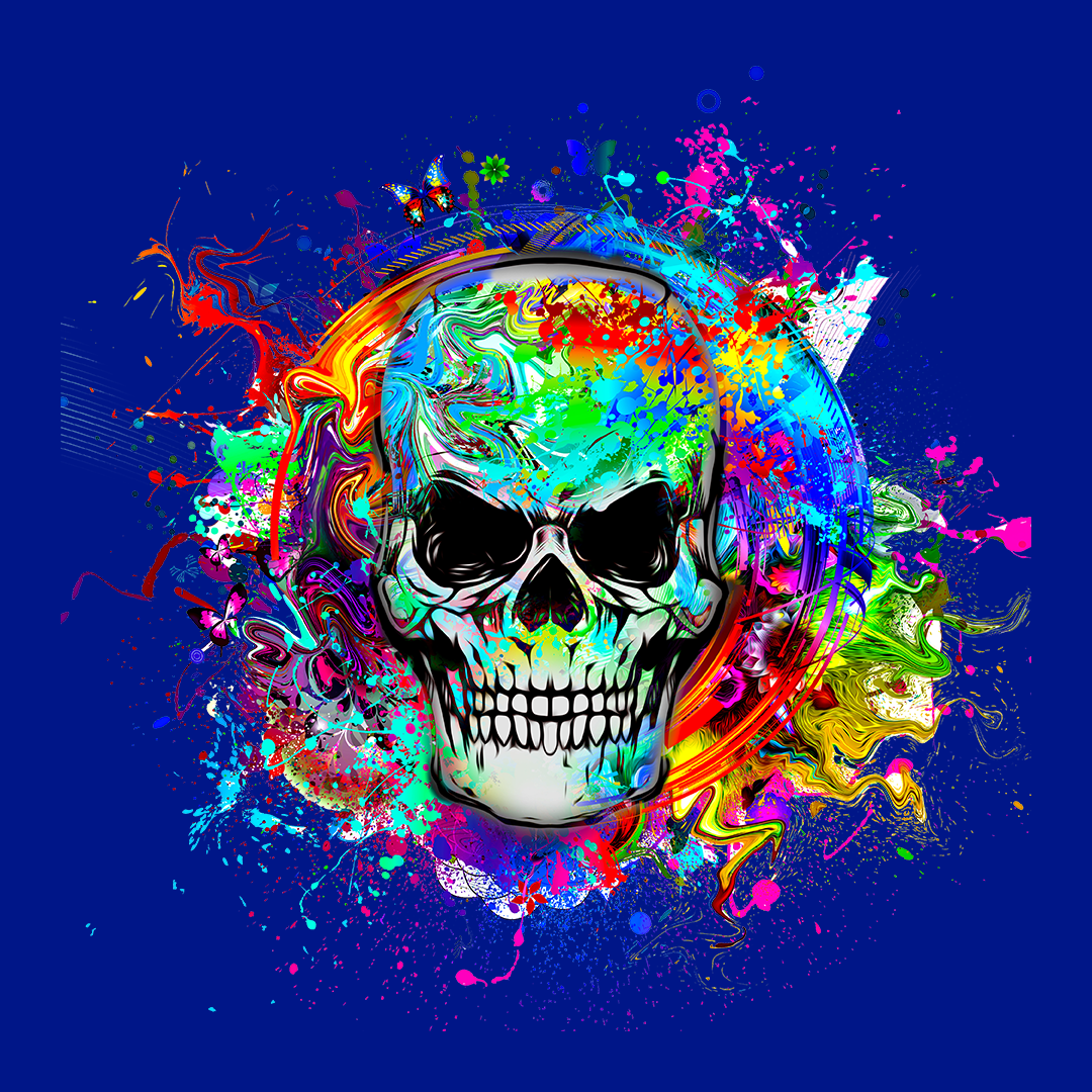 Colorful Skull - Sixth Degree Clothing