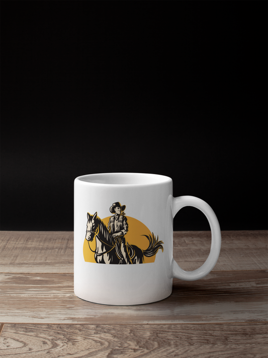 CowBoy White Mug - Sixth Degree Clothing