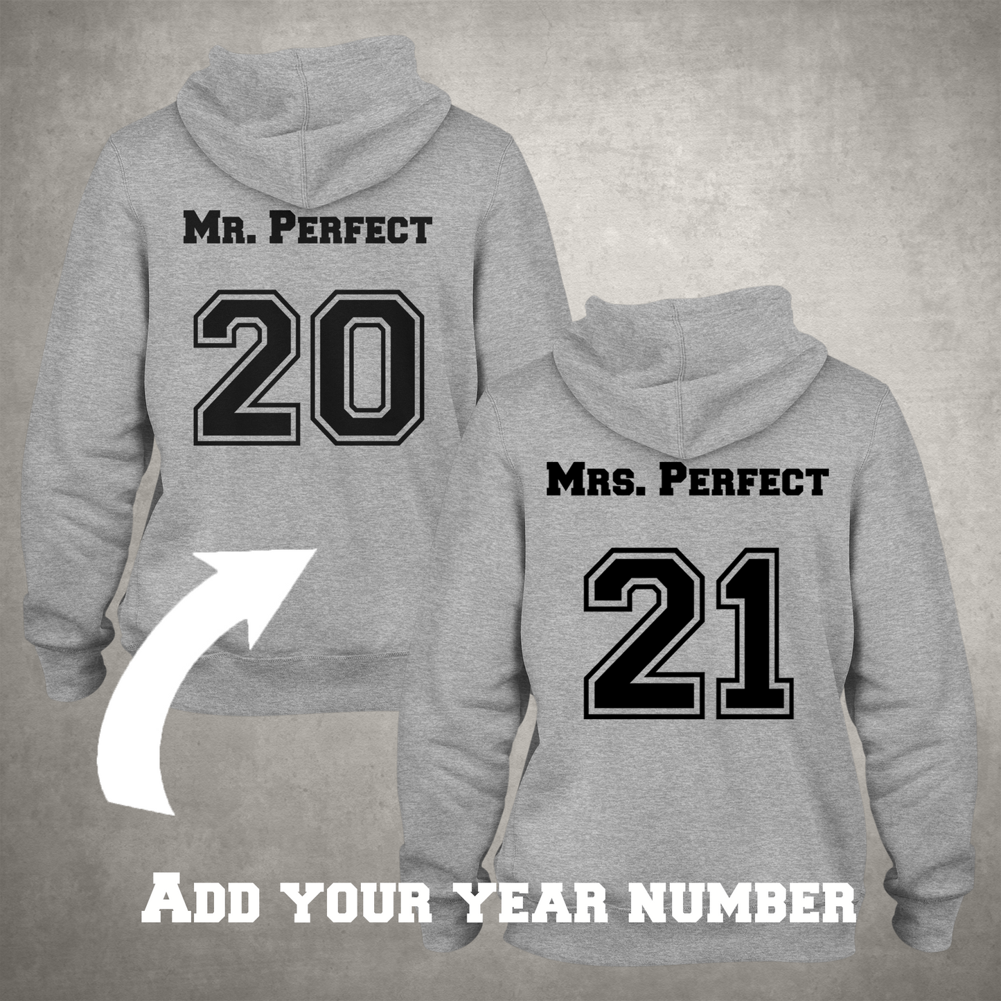 Personalized MR & MRS PERFECT Couple Hoodie