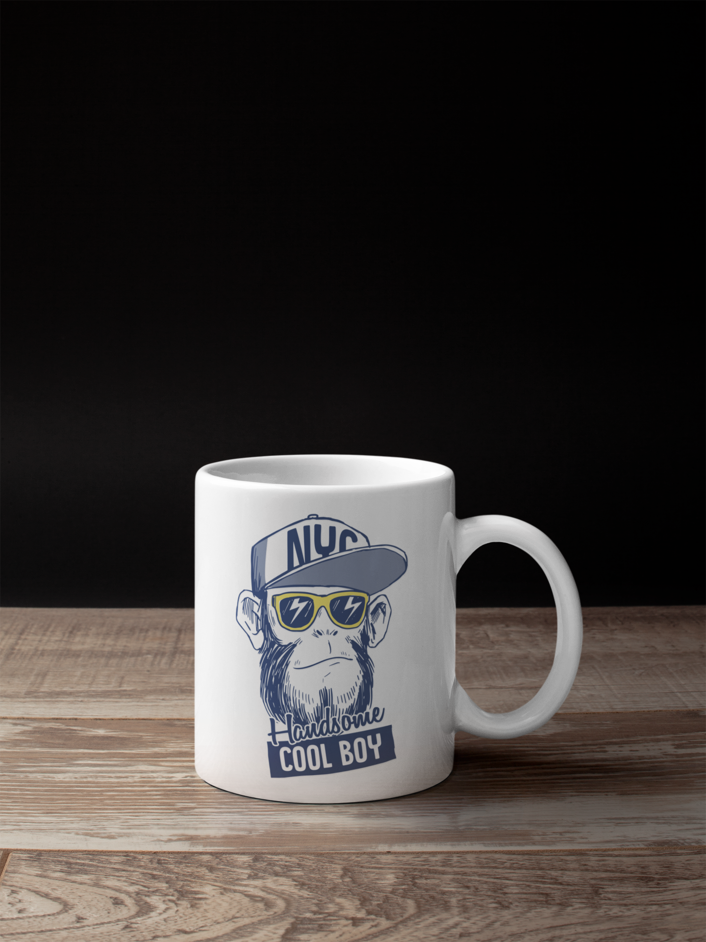 Handsome Monkey White Mug