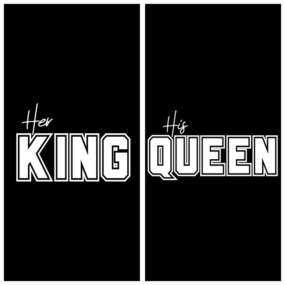 Contrast Her King and His Queen Couple Hoodie - Sixth Degree Clothing