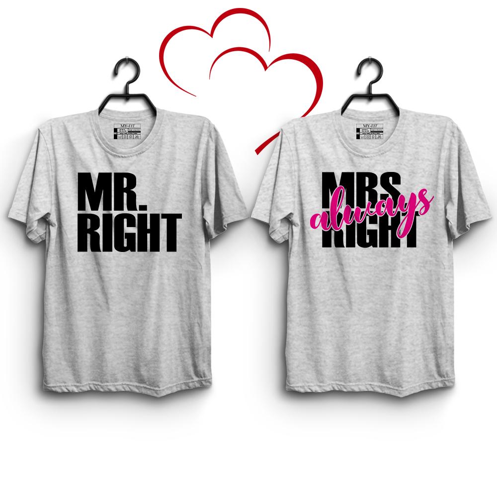 Mr Right & Mrs Always Right Couple T-Shirts